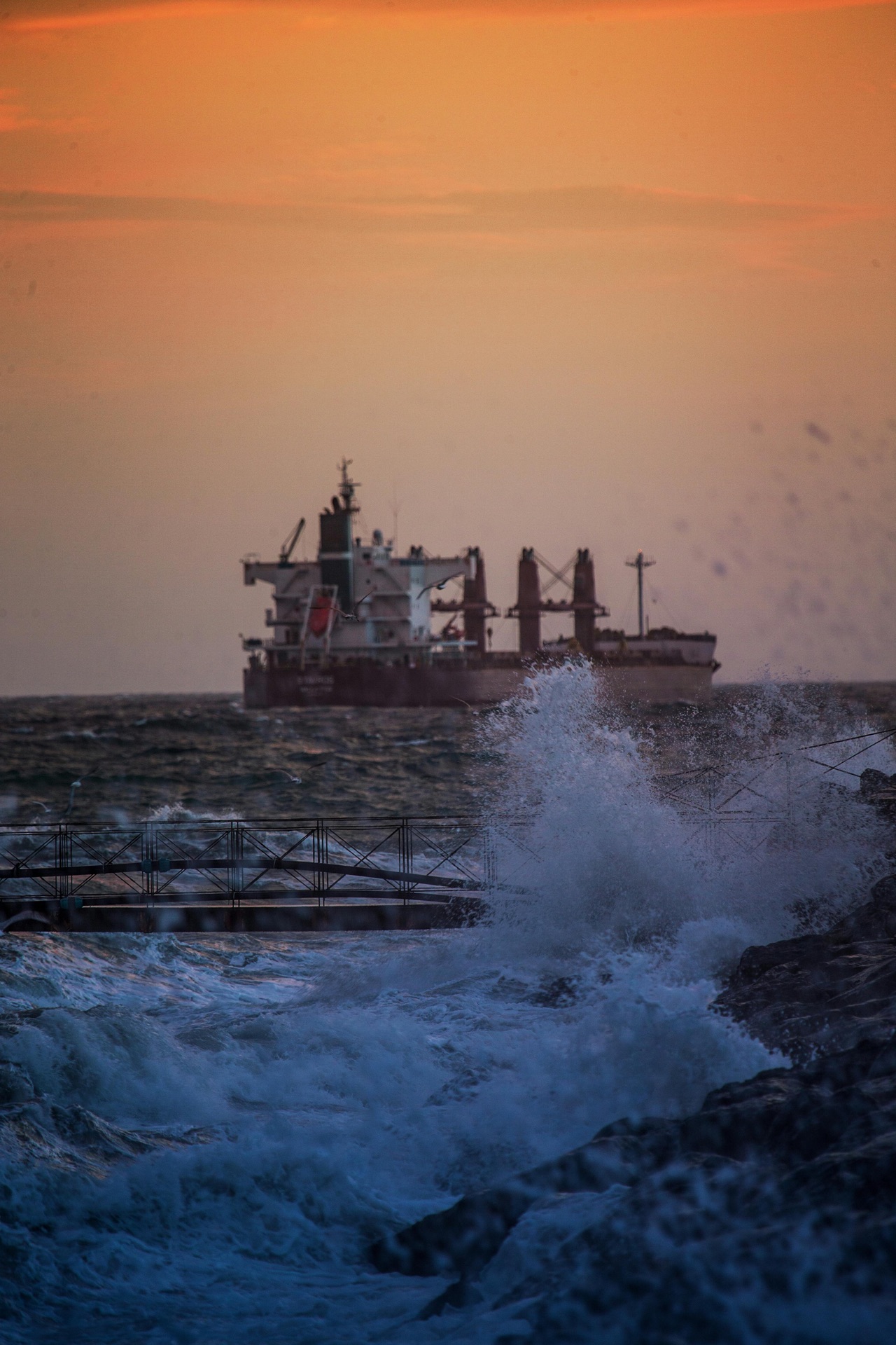 Industrial operations at twilight